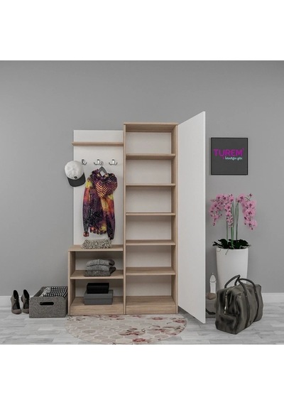 Home Jolly Tek Bloklu Portmanto Mdf Beyaz Home Jolly Tek Bloklu Portmanto Mdf Beyaz