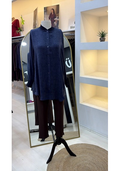 Invee İnvee Modal Kumaş Tunik 7254 Lacivert
