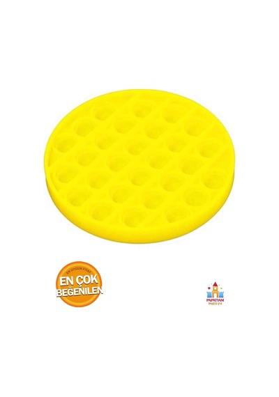 Sarı Daire Fosforlu Pop It Duyusal Oyuncak Bubble Pop Push It