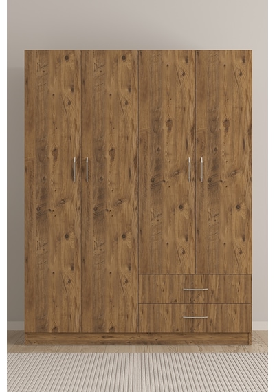 Aeka Ae-1077 Terra 4 Kapaklı 2 Çekmeceli 3 Askılıklı Raflı 140x182x53 Cm Gardırop Atlantik Çam Aeka Ae-1077 Terra 4 Kapaklı 2 Çekmeceli 3 Askılıklı Raflı 140x182x53 Cm Gardırop Atlantik Çam