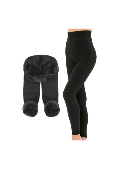 Moda Orsima Kadın Siyah Termal Kışlık Içi Peluş Taytsiyahlstd Siyah