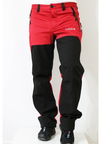 Mudwill Erkek Kışlık Softshell Pantolon Kırmızı-Siyah Kırmızı