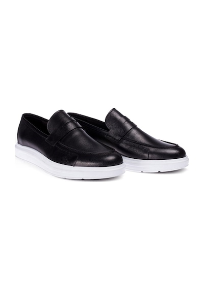 Deery Hakiki Deri Comfort Siyah Erkek Loafer Ayakkabı Siyah