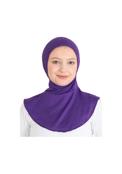 Modish Group Kadın Boyunluklu Hijab Tesettür Pratik Spor Bone - Sarı Mor