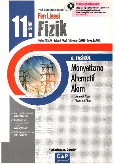 Çap Yayınları Fen Lisesi 11. Sınıf Fizik - Manyetizma Alternatif Akım