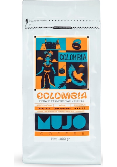 Colombia Obraje Farm Specially Coffee Çekirdek Kahve-1000gr-çekirdek Kahve Çekirdek Kahve