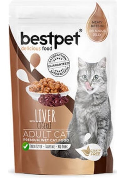 Pouch Ciğerli Jelly Tahılsız Yetişkin Kedi Konservesi 85 Gr