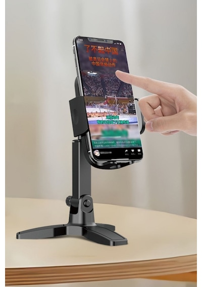 M M Masaüstü Telefon Standı 360 Derece Dönebilen Başlıklı Ayaklı Telefon Tripodu