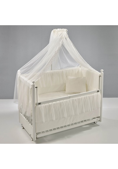Meltem Kids Mondo Sallanır Ahşap Anne Yanı Beşik 60x120 cm (beyaz-ekru) Ekru Meltem Kids Mondo Sallanır Ahşap Anne Yanı Beşik 60x120 cm (beyaz-ekru) Ekru