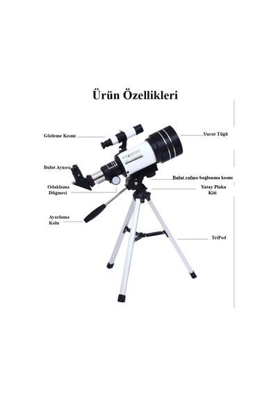 Hpy Pazar Stargazing Yüksek Büyütmeli Astronomik Teleskop Outdoor Model