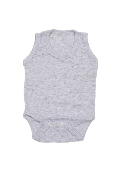 Bebegen Unisex Gri Jakarlı Askılı Çıt Çıtlı Body Zıbın Çok Renkli