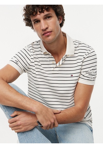 Tommy Hilfiger 1985 Regular Polo Erkek Beyaz Polo - Mw0mw17770