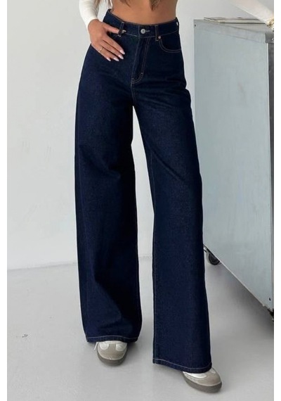 Balenbi Kadın Yüksek Bel Jean Salaş Kesim Extra Wide Leg Kot Pantolon 1240 - Premium Seri Lacivert 2334 Balenbi Kadın Yüksek Bel Jean Salaş Kesim Extra Wide Leg Kot Pantolon 1240 - Premium Seri Lacivert 2334