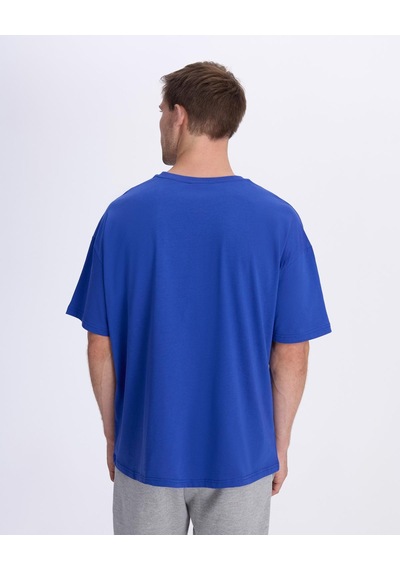 Kappa Chibaf Tee Erkek Mavi Oversize Tişört