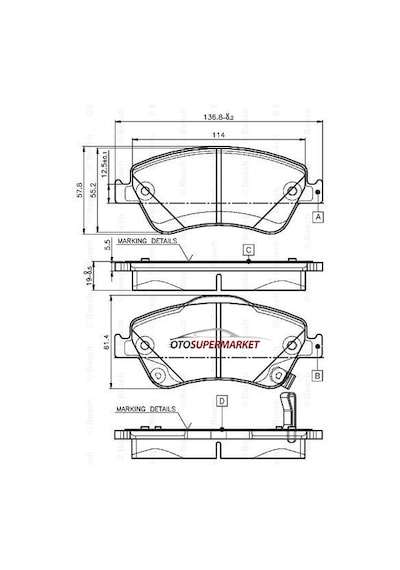 Toyota Corolla Uyumlu Ön ve Arka Fren Balatası 1.4 D4D 2007-2012 Bosch