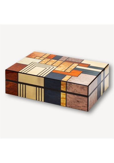 Lubinski İspanyol Sedir Puro Kutusu Humidor Abstract 30s