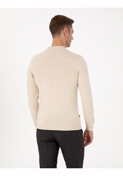 Pierre Cardin Erkek Krem Melanj Kazak /triko 50315456-vr159 Krem Melanj