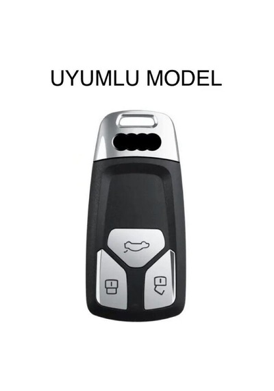 Audi A6 A5 Q7 S4 S5 S7 A4 B9 A41 4m 8w Q5 Tt Tts Rs 8s Anahtar Koruma Kılıfı Siyah/gümüş