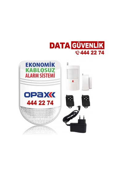 Opax Bgr-06 Ekonomik Kablosuz Alarm Sistemi (Siren + Pır + Manyetik)