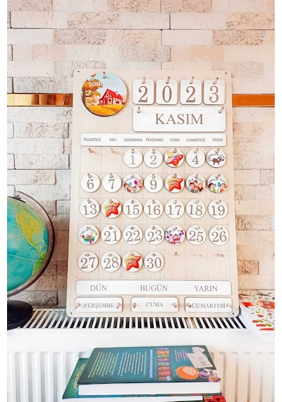Montessori Çocuk Takvimi Ahşap Takvim