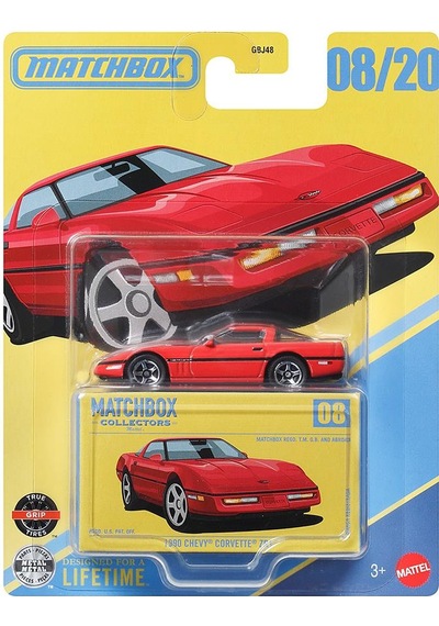 Matchbox Koleksiyon Araçlar 1990 Chevy Corvette Zr1 Gbj48 - Jjv94 Sarı