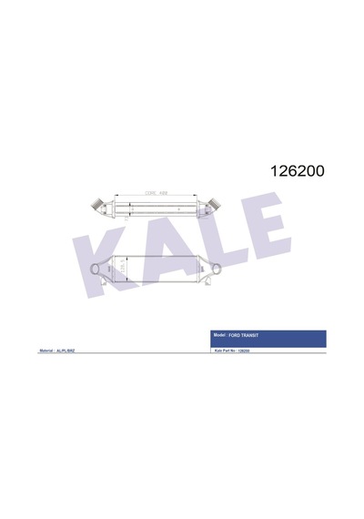 Kale Turbo Radyatoru Brazıng Ford Transıt V184 2.4 2001-2007 Klr-020cac030