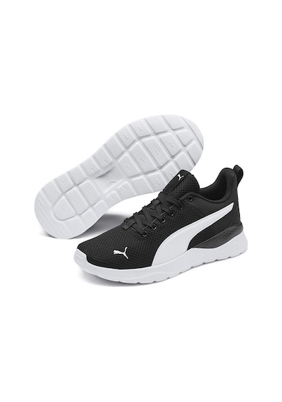 372004-01 Puma Anzarun Lite Jr Unisex Spor Ayakkabı black-white Beyaz - Siyah