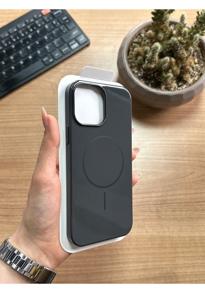 Apple Uyumlu iPhone 14 Pro Max Animasyonlu Stylus Silikon Kılıf Siyah