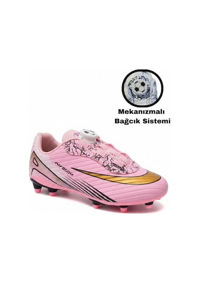 Airlaliga Erkek Çocuk Mekanızmalı Bağcık Özellikli Krampon L-620-kr Pembe - Siyah