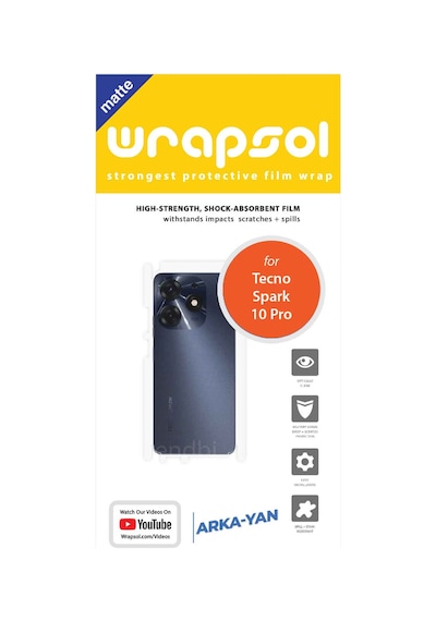 Tecno Spark 10 Pro Mat Arka Ve Yan Kaplama Poliüretan Film