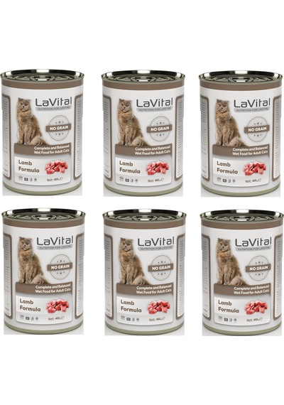 La Vital Tahılsız Kuzu Etli Kedi Konservesi 400 Gr. X 6 Adet