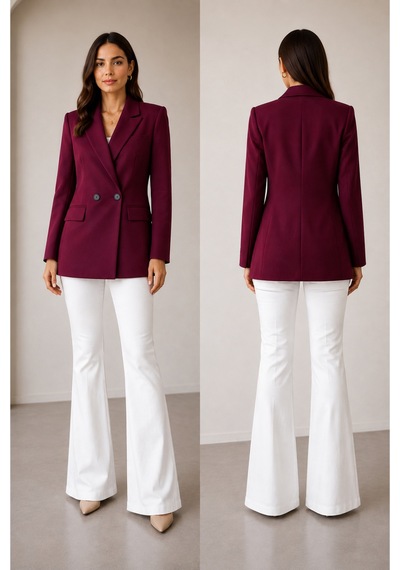 Gül&can Butik Mürdüm Blazer Ceket Bordo