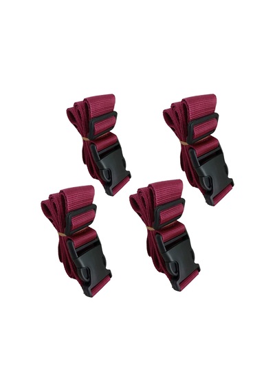 Mürdüm Renk Valiz Bavul Emniyet Kemeri 4 Adet En 4cm Mürdüm