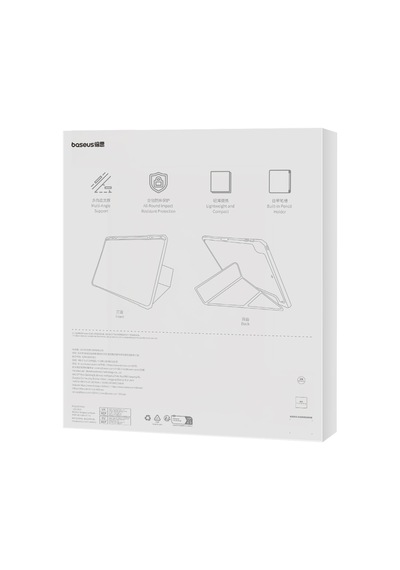 Baseus Minimalist Apple iPad Uyumlu Pro 13" Tablet Kılıfı - Gri Kapaklı Kılıf