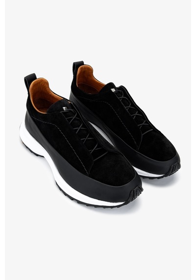 Valmenti Erkek Hakiki Deri Siyah Sneakers & Spor Ayakkabı 1092 V2222 Erk Ayk Sk24-25 Sıyah Dr/suet Siyah