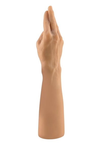 35 Cm Dev Boy Ekstra Kalın Realistik El Tasarımlı Dildo Melez Çok Renkli