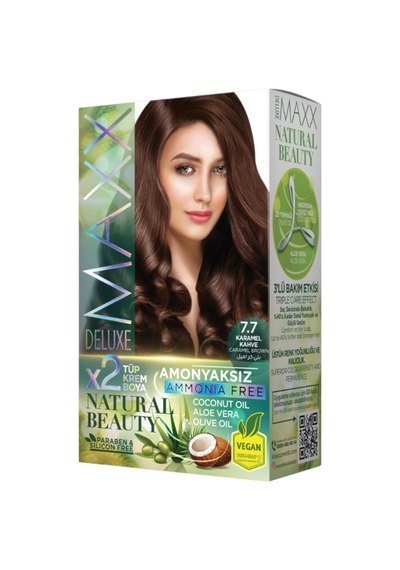 Natural Beauty Amonyaksız Set Saç Boyası 7.7 Karamel Kahve