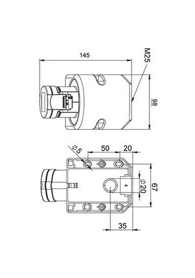 Mete Enerji 4x16a. Ip44 Duvar Prizi -eğik Gövdeli- 406605