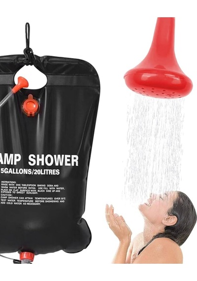 Solar - 417 - Kamp Duşu 20 Litre Tnabilir Şeffaf Su Seviyeli Dış Me - Aconcept - Duş Sistemi