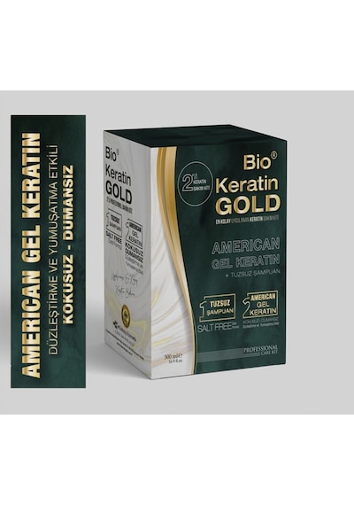Bio Keratin Gold Kokusuz Dumansız 2'li Jel Keratin Seti