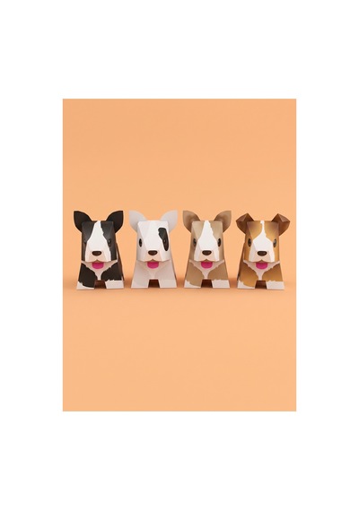 Sevimli Köpekler Origami Seti, Kağıt Katlama Seti Paper Craft, Ebeveyn Çocuk Aktiviteleri