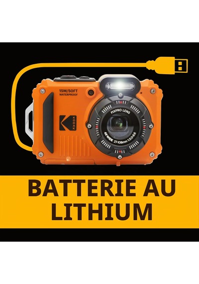 Kodak Pıxpro Wpz2 16 Mp Dijital Fotoğraf Makinesi 15 M Su Geçirmez, 4x Optik Zoom, Wi-fi, 1080p Full Hd Video İthalatçı Garantili