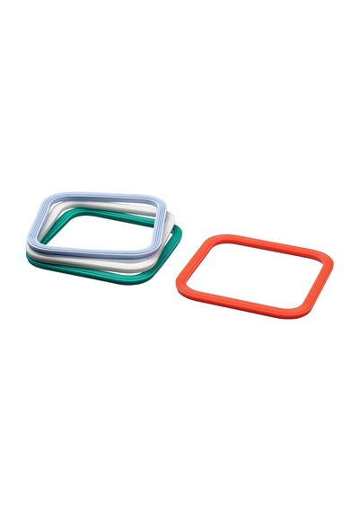 Ikea 365+ 4'lü Kare Gıda Saklama Kabı Contası 14,0 X 14,0 Cm Kırmızı Yeşil Beyaz Mavi Çok Renkli
