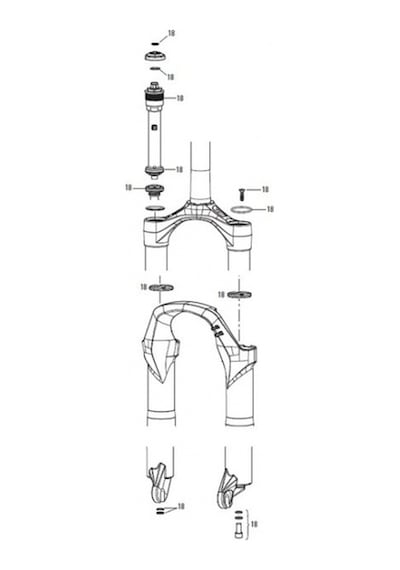 Rockshox Tora Tk - Xc32 Servis Kiti 11.4015.485.000 Siyah - Kırmızı