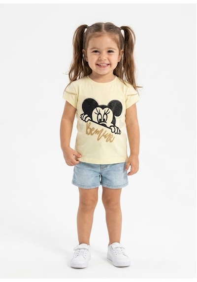 Stsahra Kız Çocuk Sarı T-shirt