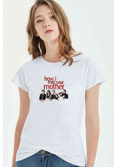 How I Met Your Mother Baskılı Beyaz Kadın Tshirt