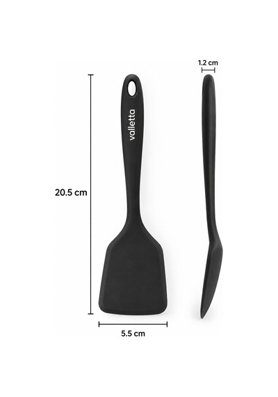 Premium Isıya Dayanıklı Silikon Spatula Siyah