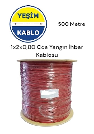 Yeşim Kablo 1 Çift Yangın Kablosu 1x2x0.80 Cca 500 Metre