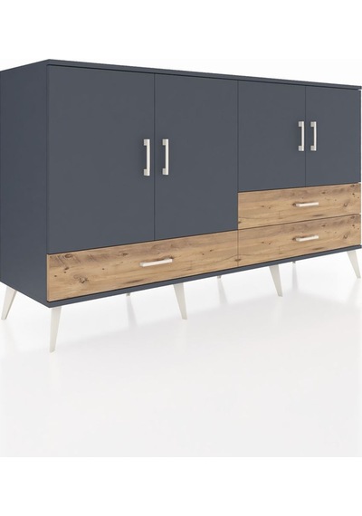 Hyperion Konsol 5 Raflı 3 Çekmeceli 4 Kapaklı 176x44x99 Antrasit- Antrasit-antrasit/çam Hyperion Konsol 5 Raflı 3 Çekmeceli 4 Kapaklı 176x44x99 Antrasit- Antrasit-antrasit/çam