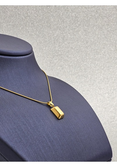Xuping Külçe Model Çelik Kolye Gold Renk Standart Boy Altın